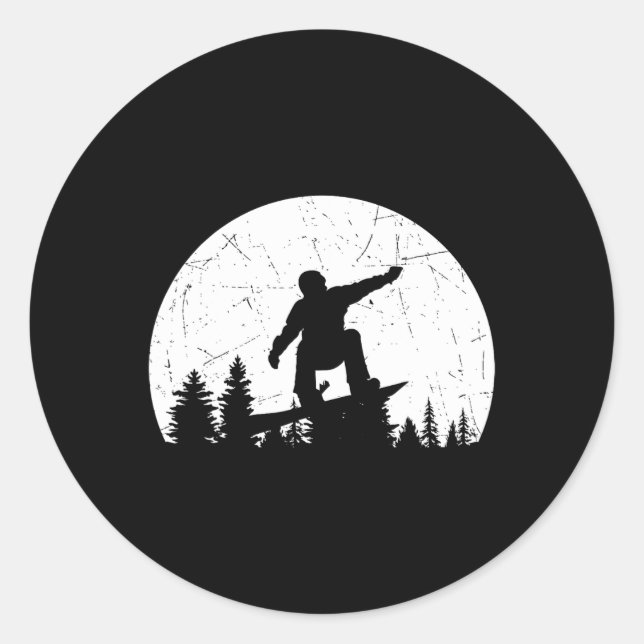Snowboarder Free Style Snowboarding Snowboard Extr Classic Round Sticker (Front)