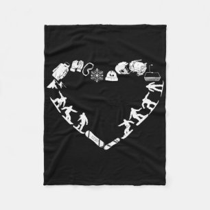 Snowboarder Freeriding Design. Ski Snowboard Snowb Fleece Blanket