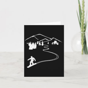 Snowboarder Freeriding Design Snowboard Apres Ski  Card