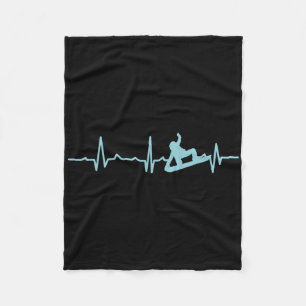 Snowboarder Heartbeat Snowboarding Skiing  Fleece Blanket