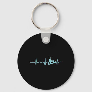 Snowboarder Heartbeat Snowboarding Skiing  Key Ring