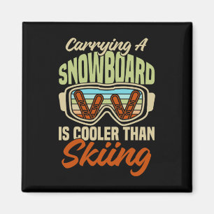 Snowboarder Helmet Gear Ski Slope Mountains Snowbo Magnet