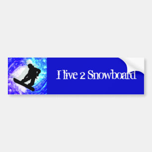 Snowboarder in Whiteout Bumper Sticker