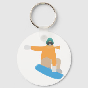 Snowboarder Key Ring