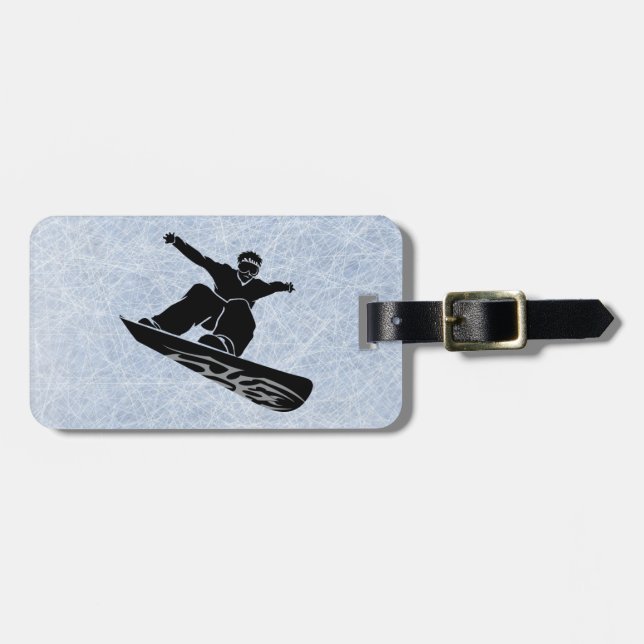 snowboarder luggage tag (Front Horizontal)