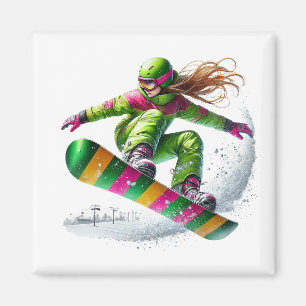Snowboarder Magnet