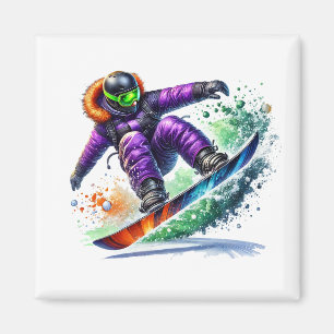 Snowboarder Magnet
