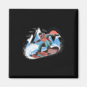 Snowboarder Master The Slopes Snowboarding Snowboa Magnet