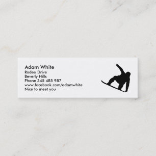 Snowboarder Mini Business Card