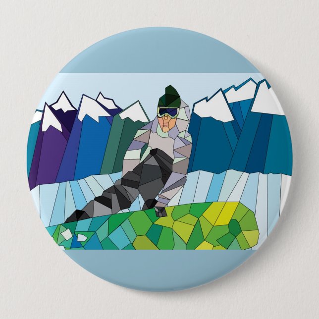 Snowboarder Pin (customise back colour!) (Front)