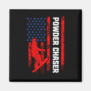 Snowboarder Powder Chaser Funny Snowboarding Child Magnet