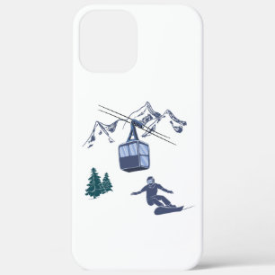 Snowboarder Power to The People Ski Resort iPhone 12 Pro Max Case