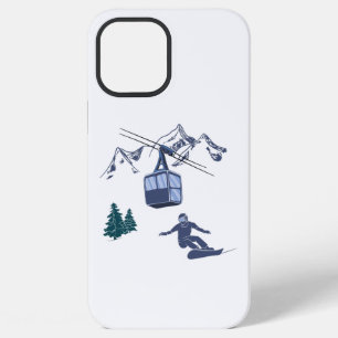 Snowboarder Power to The People Ski Resort iPhone 12 Pro Max Case