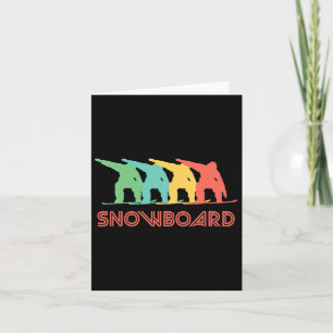 Snowboarder Retro Pop Art Snowboarding Graphic Card