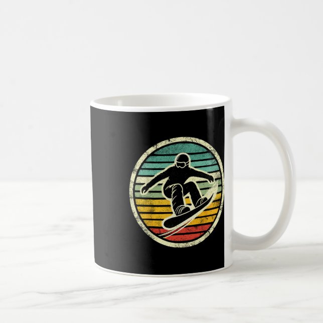 Snowboarder Retro Snowboarding Snowboard Extreme S Coffee Mug (Right)