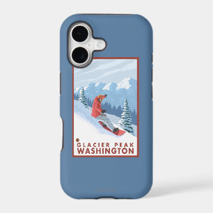 Snowboarder Scene - Glacier Peak, Washington