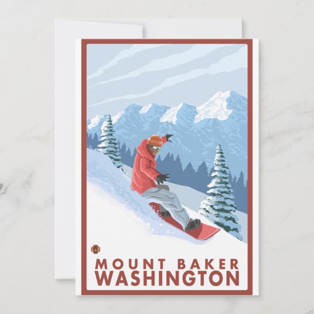 Snowboarder Scene - Mount Baker, Washington (Front)