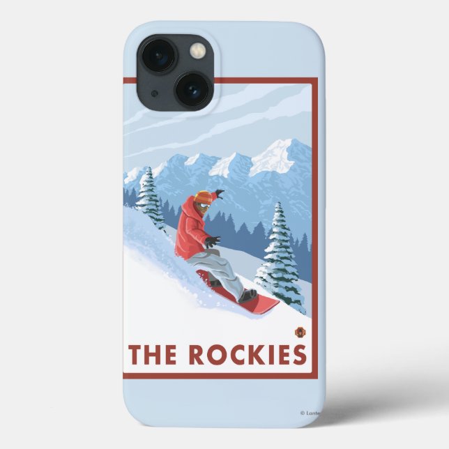 Snowboarder Scene - The Rockies Case-Mate iPhone Case (Back)