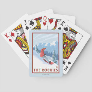 Snowboarder Scene - The Rockies Playing Cards