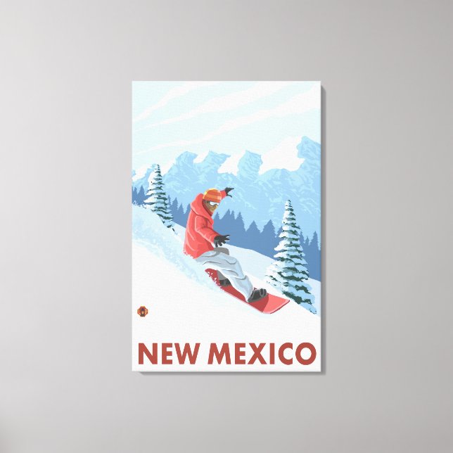 Snowboarder SceneNew Mexico Canvas Print (Front)