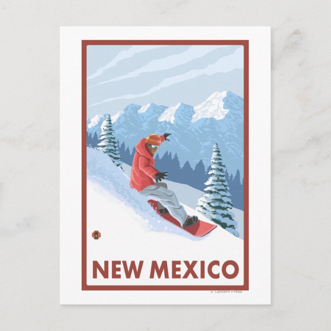 Snowboarder SceneNew Mexico Postcard (Front)