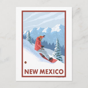 Snowboarder SceneNew Mexico Postcard