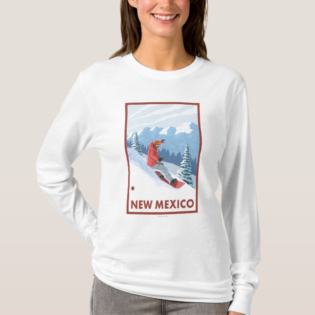 Snowboarder SceneNew Mexico T-Shirt (Front)