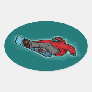 Snowboarder shred stickers