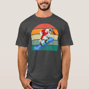 Snowboarder slope snow ice lift board mountains sn T-Shirt