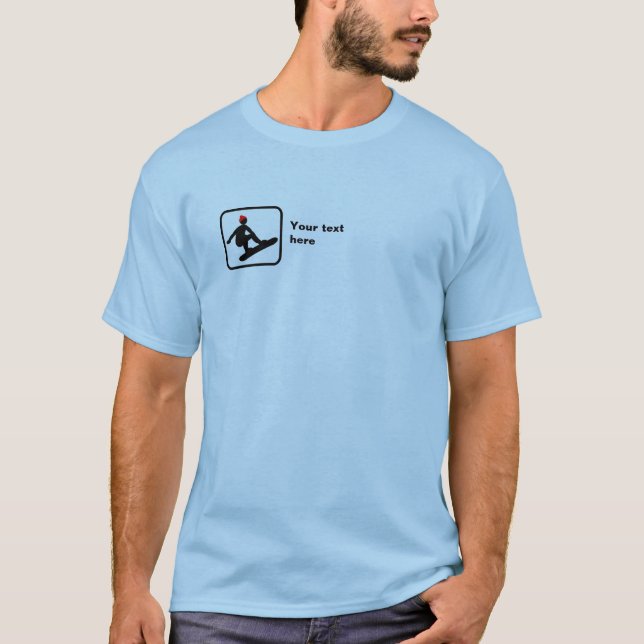 Snowboarder -- Small Logo -- Customisable T-Shirt (Front)