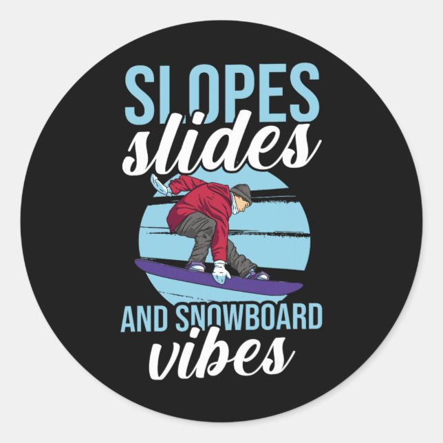 Snowboarder Snowboarding 1  Classic Round Sticker (Front)