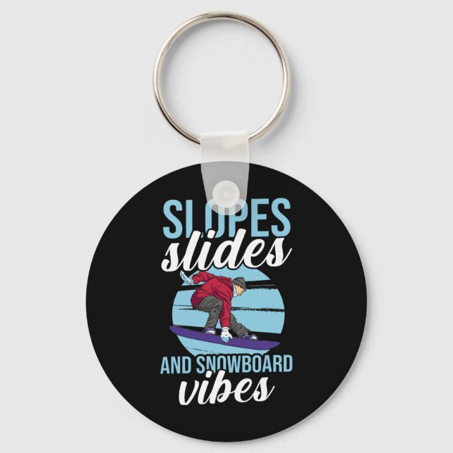 Snowboarder Snowboarding 1  Key Ring (Front)