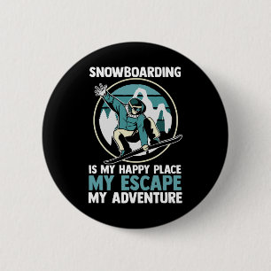 Snowboarder Snowboarding 2 6 Cm Round Badge