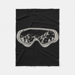 Snowboarder Snowboarding Goggles Winter Sport Snow Fleece Blanket