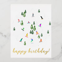 Snowboarder Snowboarding Illustration Birthday