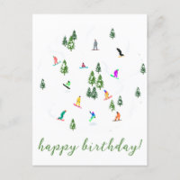 Snowboarder Snowboarding Illustration Birthday