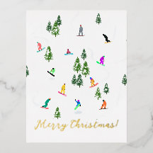 Snowboarder Snowboarding Illustration Christmas