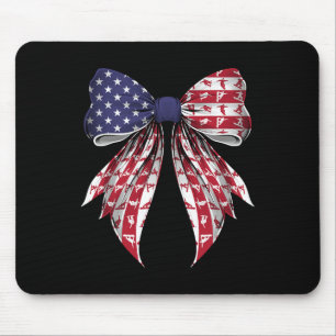 Snowboarder Snowboarding Snowboard 4th Of July Ame Mouse Pad