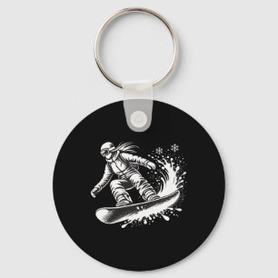Snowboarder Snowboarding Winter Slope Downhill Hol Key Ring