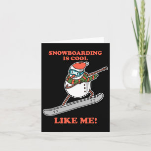 Snowboarder Snowman Snowboard Snowboarding  Card