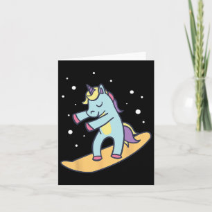 Snowboarder Unicorn Snowboarding Winter Sports Ski Card