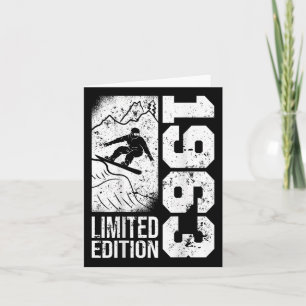 Snowboarder Vintage 1963 Birthday Snowboarding Sno Card