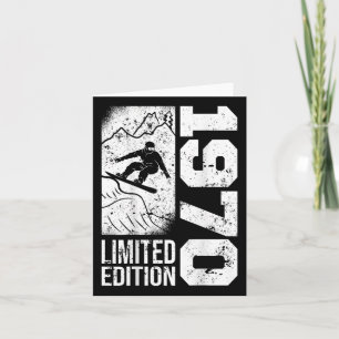 Snowboarder Vintage 1970 Birthday Snowboarding Sno Card