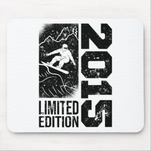 Snowboarder Vintage 2015 Birthday Snowboarding Sno Mouse Pad
