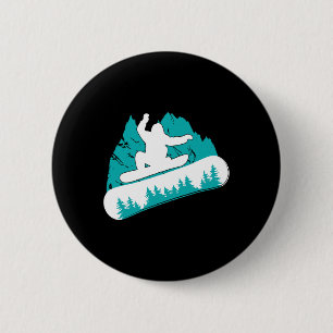 Snowboarder Winter Snowboard Vintage Snowboarding  6 Cm Round Badge