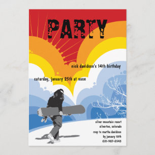 Snowboarder's Dream Invitation