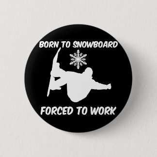 Snowboarding 6 Cm Round Badge