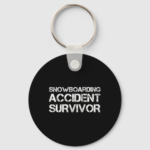 Snowboarding Accident Survivor Key Ring