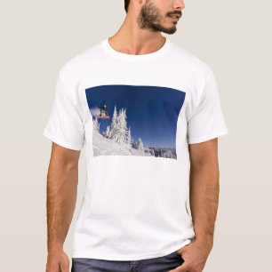 Snowboarding action at Whitefish Mountain Resort T-Shirt