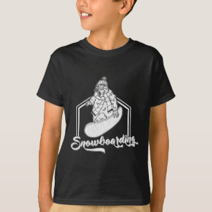 Snowboarding Activity Outdoor Mountain Skiing Recr T-Shirt